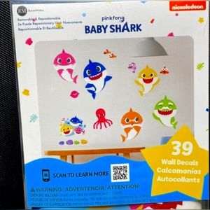 NWOT Baby Shark Peel & Stick Wall Decals